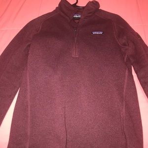 Patagonia Quarter zip up Maroon
